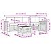Set di divani da esterno 6 pcs Bianco e Beige 59 x 59 x 37 cm - Foto miniatura 8