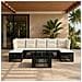 Set Divano da Giardino 8 pz Nero polyrattan - Foto miniatura 4
