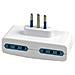 Adattatore Quadruplo Piatto con 4 Prese 10A + Spina 10A colore Bianco - Foto miniatura 1