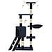 Albero Per Gatti Con Tiragraffi In Sisal 138 Cm Blu Scuro - Foto miniatura 5