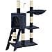 Albero Per Gatti Con Tiragraffi In Sisal 138 Cm Blu Scuro - Foto miniatura 7