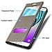 Custodia Compatibile Con Samsung Galaxy A3 2016 In Bruno Pietra - Coperchio Protettivo Con Chiusura Magnetica, Funzione Stand E 2 Finestre Di Visualizzazione - Foto miniatura 9