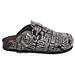 Scarpa Donna Love Sabot In Pelle Nero Multi Logo Bianco Ds21mo03 - Foto miniatura 1