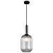Lampadario Moderno A Sospensione Nichel Satinato 1 Luce Con Paralume Trasparente, Attacco E27 - Foto miniatura 1