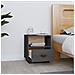 Comodino Grigio 40x34x45 Cm In Legno Massello Di Pino - Foto miniatura 2