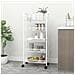 Carrello Da Cucina Con 5 Ripiani Bianco 46x26x105 Cm In Ferro - Foto miniatura 1