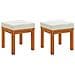 Sgabelli Da Giardino Con Cuscini 2pz 40x40x42cm Massello Acacia - Foto miniatura 2