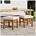 Sgabelli Da Giardino Con Cuscini 2pz 40x40x42cm Massello Acacia - Foto miniatura 1
