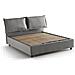 Letto Matrimoniale Agnese, Letto Contenitore Con Rivestimento In Tessuto, 100% Made In Italy, Apertura Frontale, Adatto Per Materasso Cm 140x190, Grigio - Foto miniatura 4