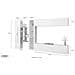 Parete Attrezzata Dino, Set Salotto Porta Tv A 4 Ante, Mobile Soggiorno Multiuso Con Vetrina E Luce Led, 100% Made In Italy, Cm 280x30h180, Bianco Lucido E Acero - Foto miniatura 3