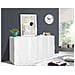 Credenza Noel, Madia Da Cucina A 4 Ante, Buffet Da Soggiorno, 100% Made In Italy, Cm 162x44h86, Bianco Lucido - Foto miniatura 1