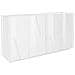 Credenza Noel, Madia Da Cucina A 4 Ante, Buffet Da Soggiorno, 100% Made In Italy, Cm 162x44h86, Bianco Lucido - Foto miniatura 2
