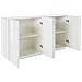 Credenza Noel, Madia Da Cucina A 4 Ante, Buffet Da Soggiorno, 100% Made In Italy, Cm 162x44h86, Bianco Lucido - Foto miniatura 4