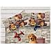 Parure Copripiumino Coppia Federe Letto 100% Cotone Sogni D''oro Disegno Doggy Singolo Doggy - Foto miniatura 4