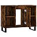 Armadietto Bagno Rovere Fumo 80x33x60 Cm In Legno Multistrato - Foto miniatura 4