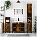 Armadietto Bagno Rovere Fumo 80x33x60 Cm In Legno Multistrato - Foto miniatura 5