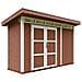 Casetta da giardino con pannelli in legno Lp Smartside 4,3 m2 con pavimento e piastrelle bituminose - L161 x 294 x 239 cm - M902a - Rosso sequoia - Foto miniatura 1