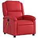 Poltrona Massaggiante Reclinabile Rossa In Similpelle - Foto miniatura 2