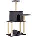 Albero Per Gatti Con Tiragraffi In Sisal Grigio Scuro 122 Cm - Foto miniatura 1