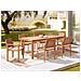 Set Da Pranzo 6 Posti Legno Di Acacia Chiaro Baratti - Foto miniatura 1