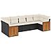 Set Divani Da Giardino Con Cuscini 7pz Nero Polyrattan - Foto miniatura 1