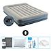Set Materassino Gonfiabile - 203x152x30 Cm - Grigio - Include Accessori Coordinati - Foto miniatura 1