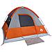 Tenda da Campeggio a Cupola 4 Persone Arancione Impermeabile - Foto miniatura 4