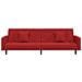 Divano Letto a 2 Posti con 2 Cuscini Rosso Vino in Velluto - Foto miniatura 5