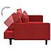 Divano Letto a 2 Posti con 2 Cuscini Rosso Vino in Velluto - Foto miniatura 7