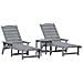 Set Lounge da Giardino 3 Pezzi  Grigio Chiaro HDPE, Lettino da Sole  Grigio Chiaro 53x162x98.5 cm HDPE, Tavolo Laterale Adirondack  Grigio Chiaro 38x38x45 cm HDPE - Foto miniatura 1