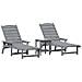 Set Lounge da Giardino 3 Pezzi  Grigio Chiaro HDPE, Lettino da Sole  Grigio Chiaro 53x162x98.5 cm HDPE, Tavolo Laterale Adirondack  Grigio Chiaro 38x38x45 cm HDPE - Foto miniatura 3