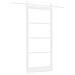 Porta Scorrevole con Set Hardware 'ORKDAL'Legno Massello Bianco e Vetro - Foto miniatura 1