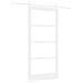Porta Scorrevole con Set Hardware 'ORKDAL'Legno Massello Bianco e Vetro - Foto miniatura 6