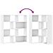 Libreria Angolare 4Ripiani Bianca 85x85x140cm Legno Multistrato - Foto miniatura 7