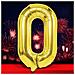 Palloncino Foil Numero 0 Compleanno Anniversario Oro 80 Cm - Foto miniatura 2