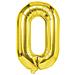 Palloncino Foil Numero 0 Compleanno Anniversario Oro 80 Cm - Foto miniatura 1