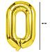 Palloncino Foil Numero 0 Compleanno Anniversario Oro 80 Cm - Foto miniatura 4