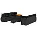Set Divano da Giardino 11 pcs Nero Poly Rattan - Foto miniatura 1