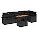 Set Divano da Giardino con archiviazione 7 pcs Nero Poly Rattan - Foto miniatura 1