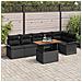 Set Divano da Giardino con archiviazione 7 pcs Nero Poly Rattan - Foto miniatura 2