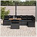 Set Divano da Giardino con archiviazione 7 pcs Nero Poly Rattan - Foto miniatura 3