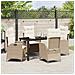 Set da Pranzo per Giardino 5 pcs Beige polyrattan - Foto miniatura 4