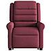 Poltrona Alzapersona Massaggio Reclinabile Rosso Vino Tessuto - Foto miniatura 5