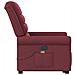Poltrona Alzapersona Massaggio Reclinabile Rosso Vino Tessuto - Foto miniatura 6