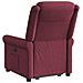 Poltrona Alzapersona Massaggio Reclinabile Rosso Vino Tessuto - Foto miniatura 7