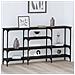 Tavolo consolle Rovere nero 160 x 29 x 80 cm Legno multistrato - Foto miniatura 2