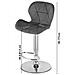Sgabello WEST - Similpelle nera, base cromata per soggiorno, cucina - Foto miniatura 4