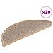 Tappeti Adesivi Scale Aspetto Sisal 30pz 56x17x3cm Beige Chiaro - Foto miniatura 1