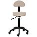 sgabello parrucchiere D026 grigio-beige - Foto miniatura 2
