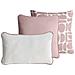 Set Di 3 Cuscini Decorativi Pentace Cotone 30 X 50 Cm 45 X 45 Cm Rosa Tinta Unita - Foto miniatura 2
